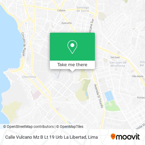 Calle Vulcano Mz  B Lt 19 Urb  La Libertad map