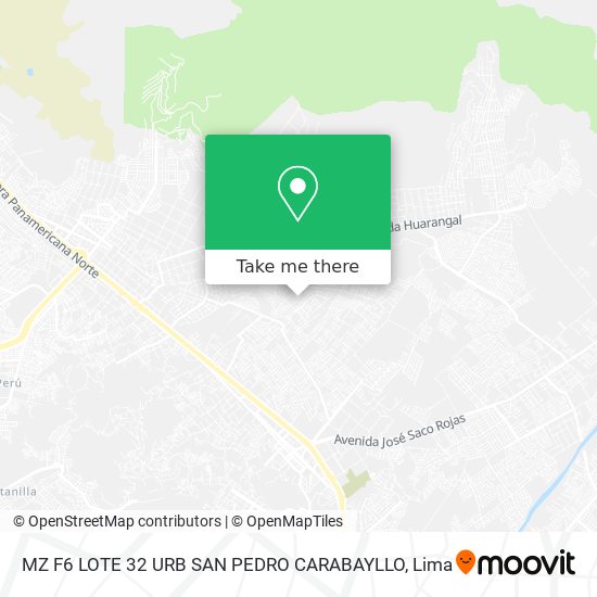 MZ F6 LOTE 32 URB SAN PEDRO CARABAYLLO map