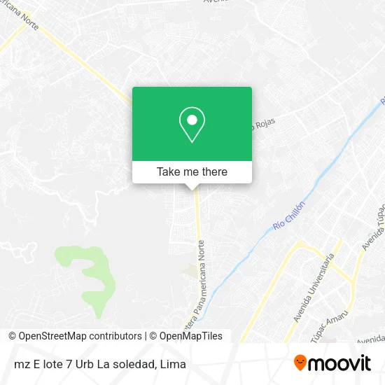 mz E lote 7 Urb  La soledad map