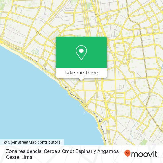 Zona residencial  Cerca a Cmdt  Espinar y Angamos Oeste map