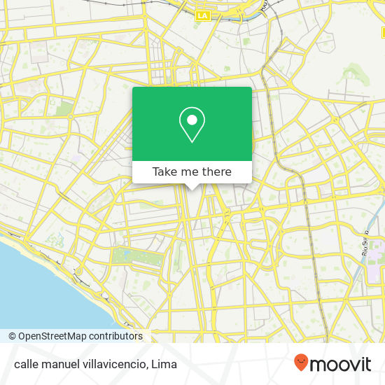 Mapa de calle manuel villavicencio