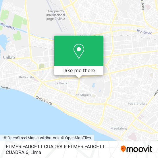 Mapa de ELMER FAUCETT CUADRA 6  ELMER FAUCETT CUADRA 6