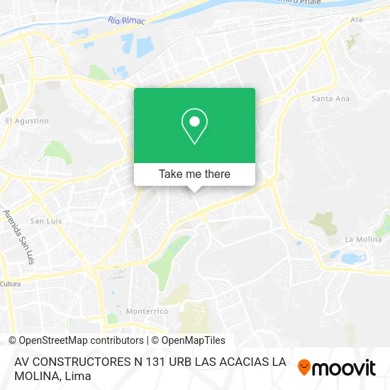 Mapa de AV  CONSTRUCTORES N 131  URB  LAS ACACIAS  LA MOLINA