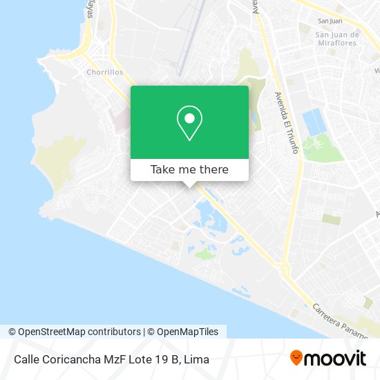 Mapa de Calle Coricancha MzF Lote 19 B