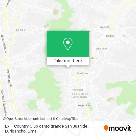 Ex – Country Club  canto grande  San Juan de Lurigancho map