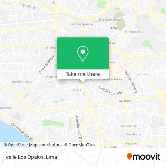 calle Los Opalos map