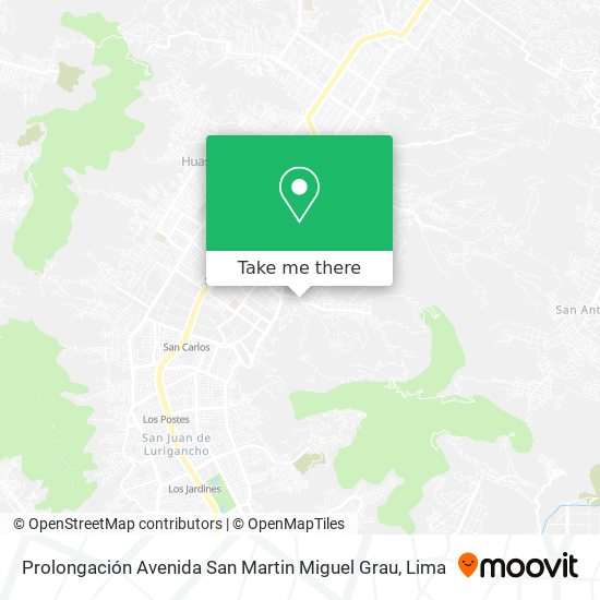 Prolongación Avenida San Martin Miguel Grau map
