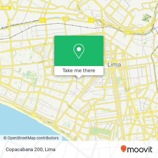 Mapa de Copacabana 200