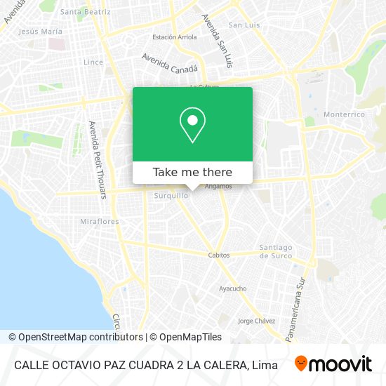CALLE OCTAVIO PAZ CUADRA 2 LA CALERA map