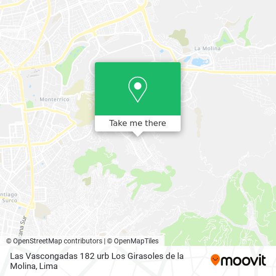 Las Vascongadas 182 urb  Los Girasoles de la Molina map