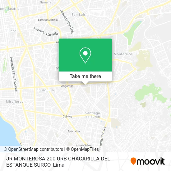 JR  MONTEROSA 200  URB  CHACARILLA DEL ESTANQUE   SURCO map