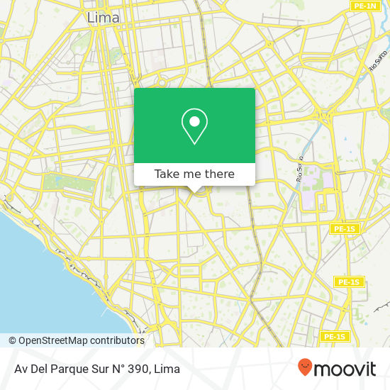 Av  Del Parque Sur N° 390 map