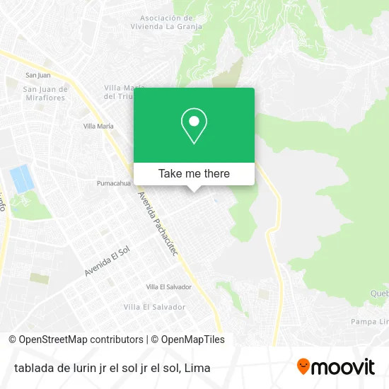 Mapa de tablada de lurin  jr el sol jr el sol