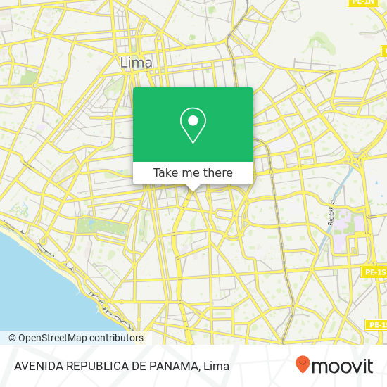 Mapa de AVENIDA REPUBLICA DE PANAMA