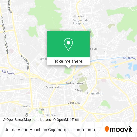 Jr  Los Visos  Huachipa  Cajamarquilla  Lima map