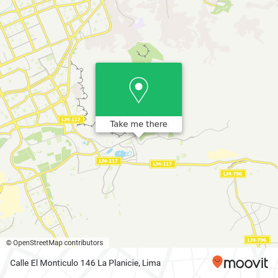 Mapa de Calle El Monticulo 146  La Planicie