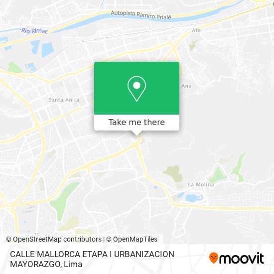 CALLE MALLORCA ETAPA I URBANIZACION MAYORAZGO map