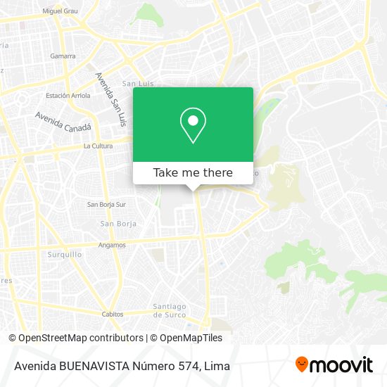 Mapa de Avenida BUENAVISTA Número 574
