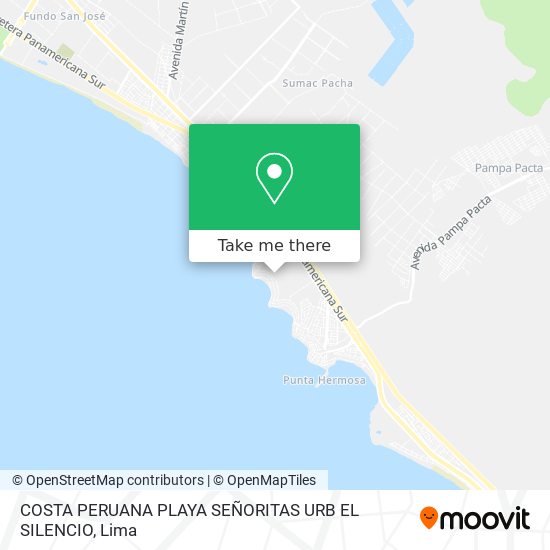 COSTA PERUANA   PLAYA SEÑORITAS   URB  EL SILENCIO map