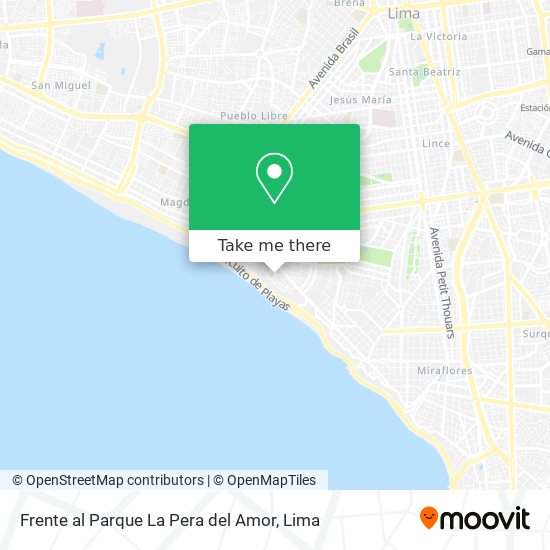 Mapa de Frente al Parque La Pera del Amor