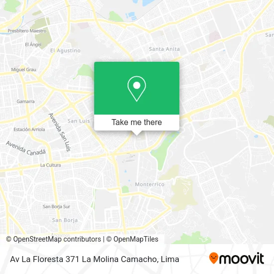 Mapa de Av  La Floresta 371 La Molina Camacho