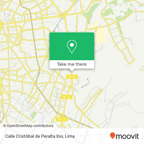Calle Cristóbal de Peralta 8xx map