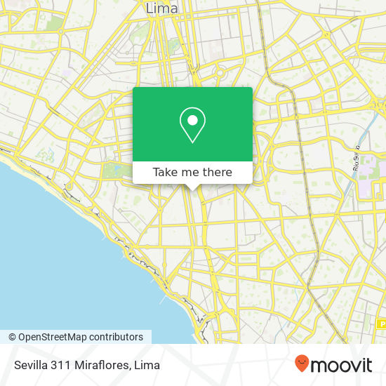 Sevilla 311 Miraflores map