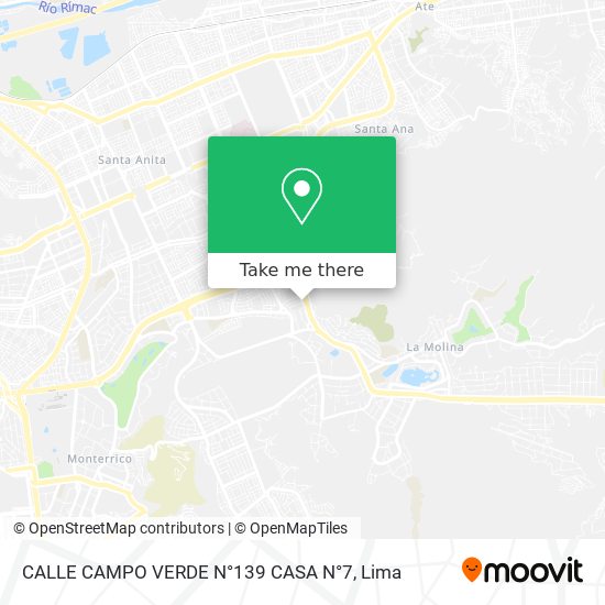 CALLE CAMPO VERDE N°139   CASA N°7 map