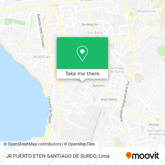 JR  PUERTO ETEN   SANTIAGO DE SURCO map
