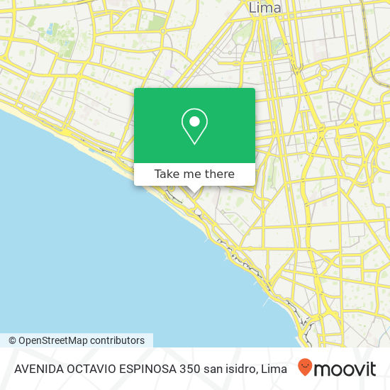 AVENIDA OCTAVIO ESPINOSA 350  san isidro map