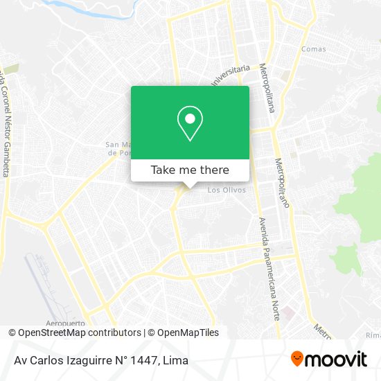 Mapa de Av  Carlos Izaguirre N° 1447