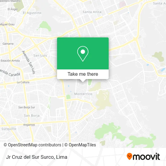 Mapa de Jr  Cruz del Sur  Surco