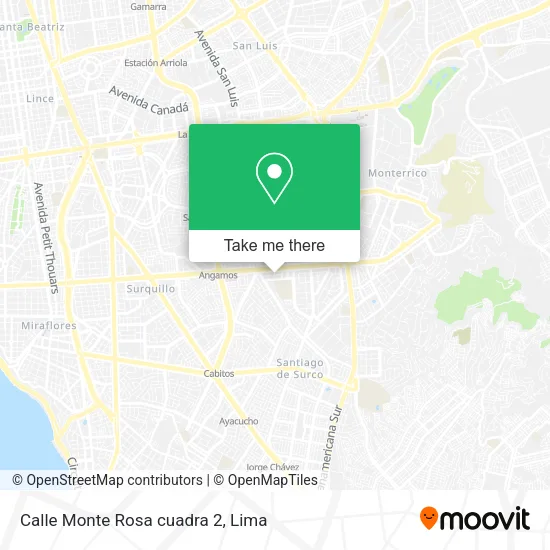 Calle Monte Rosa cuadra 2 map