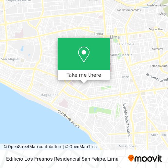 Mapa de Edificio Los Fresnos   Residencial San Felipe