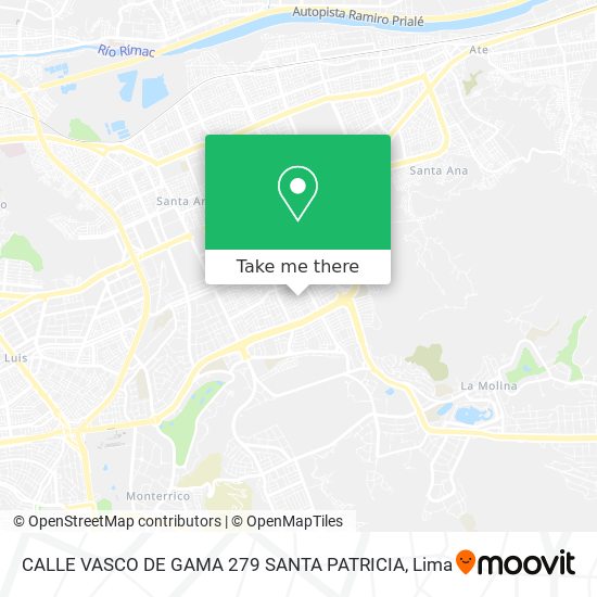 CALLE VASCO DE GAMA 279 SANTA PATRICIA map