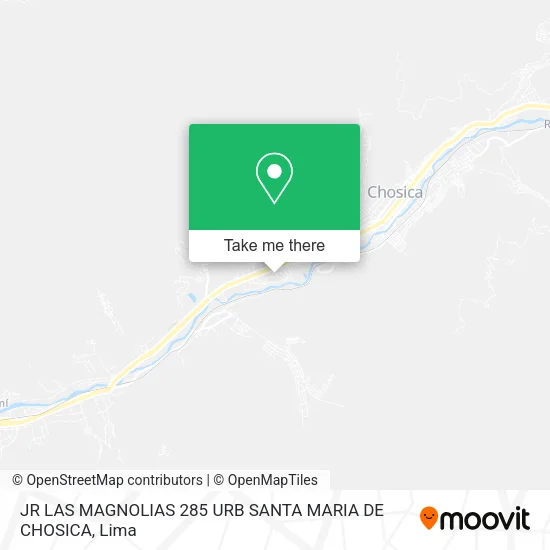 JR LAS MAGNOLIAS 285 URB  SANTA MARIA DE CHOSICA map