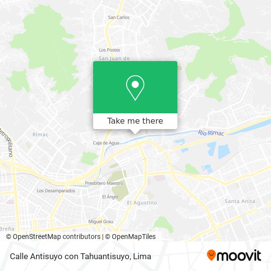 Mapa de Calle Antisuyo con Tahuantisuyo