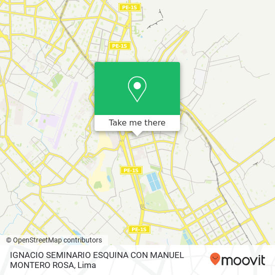 IGNACIO SEMINARIO  ESQUINA CON MANUEL MONTERO ROSA map