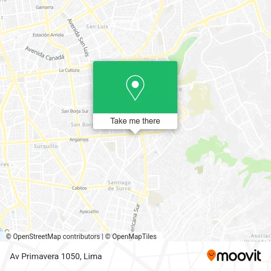 Mapa de Av  Primavera 1050