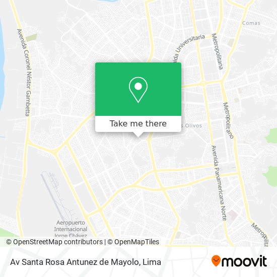 Av  Santa Rosa Antunez de Mayolo map