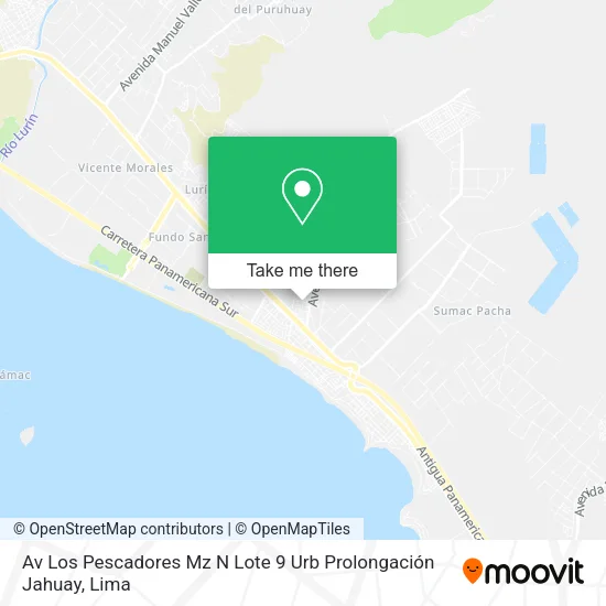 Av  Los Pescadores Mz  N Lote 9 Urb  Prolongación Jahuay map