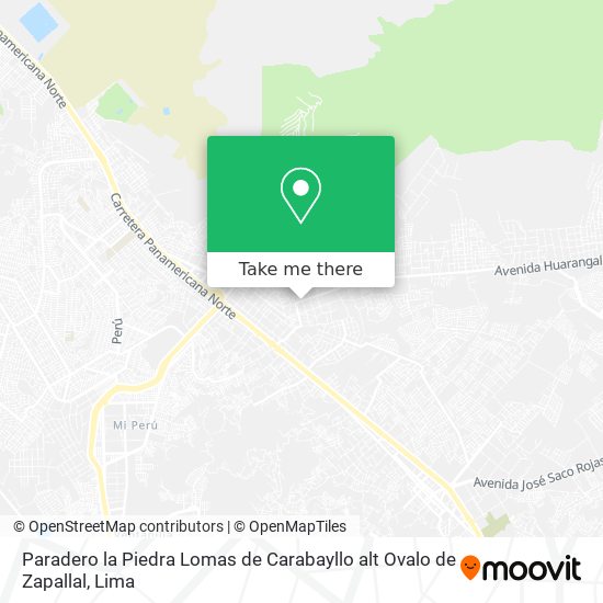 Paradero la Piedra  Lomas de Carabayllo  alt  Ovalo de Zapallal map