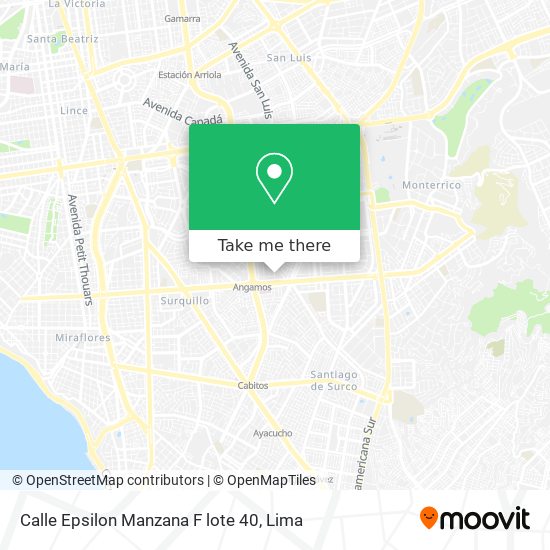 Calle Epsilon Manzana F lote 40 map