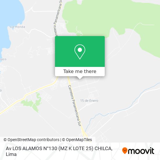 Av  LOS ALAMOS N°130 (MZ K LOTE 25) CHILCA map