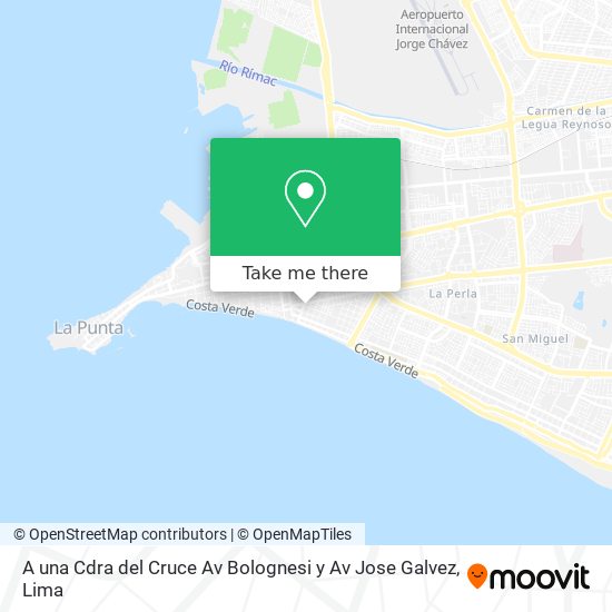 A una Cdra del Cruce Av  Bolognesi y Av  Jose Galvez map