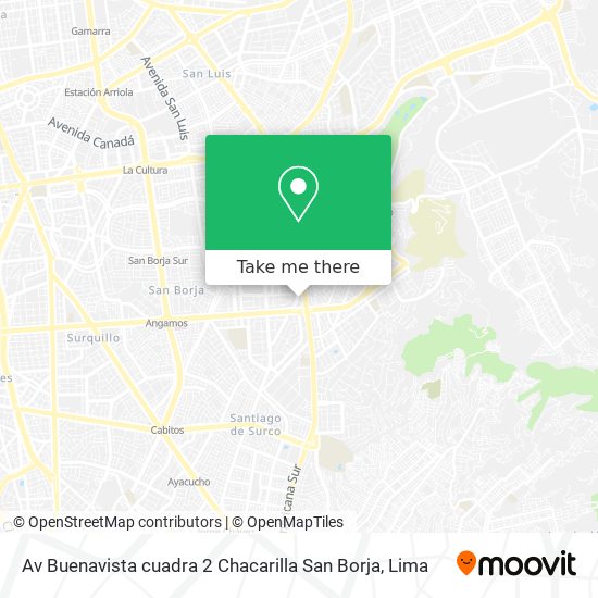 Av  Buenavista  cuadra 2  Chacarilla San Borja map