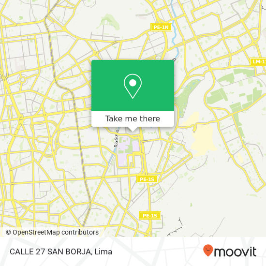 Mapa de CALLE 27  SAN BORJA