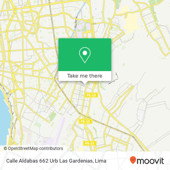 Mapa de Calle Aldabas 662  Urb Las Gardenias
