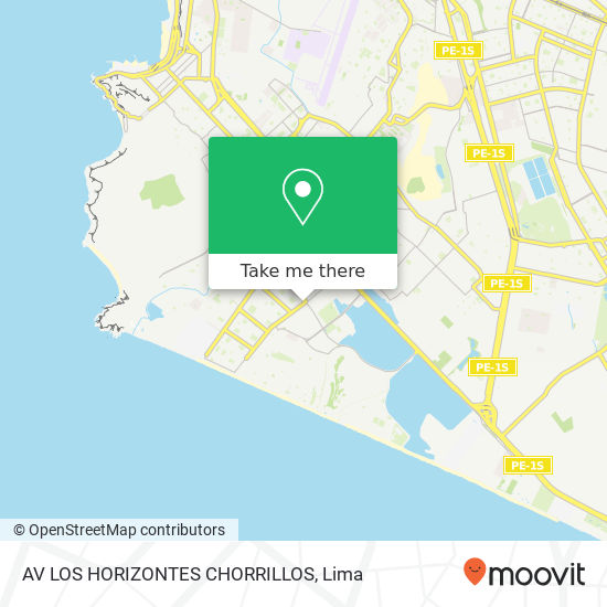 AV  LOS HORIZONTES  CHORRILLOS map