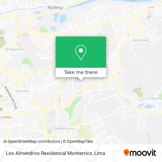 Los Almendros   Residencial Monterrico map